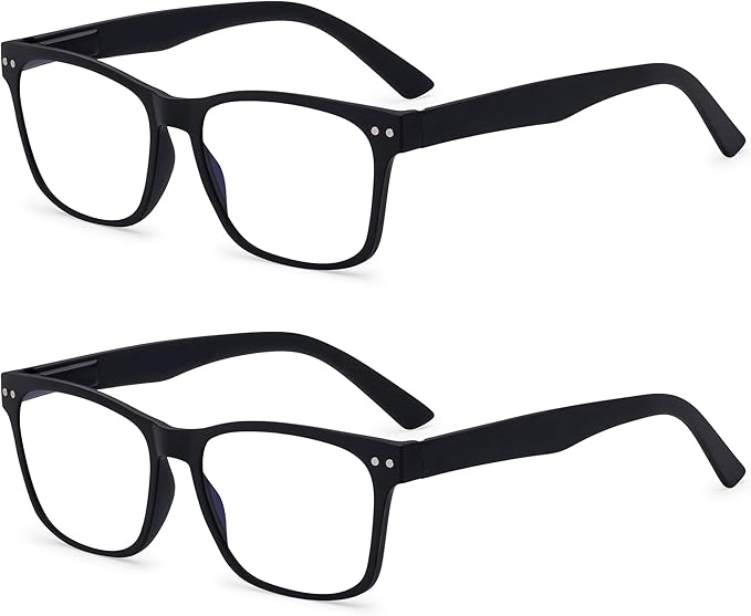 2 Pack Bulk Multi Focus 3 Power Progressive Reading Glasses - No Line Black, 3.00 x