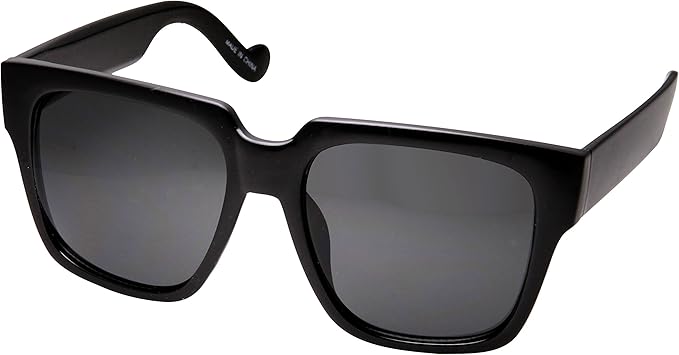 grinderPUNCH® Woman and Men's Extra Large XL Oversized Black Square Sunglasses Modern Hipster Fashion Shades (Black)