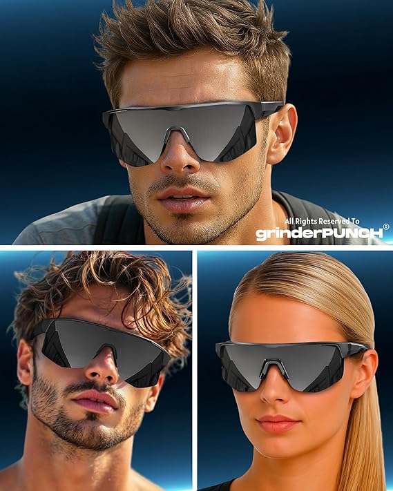 Sports Sunglasses With UV400 Protection (Black)