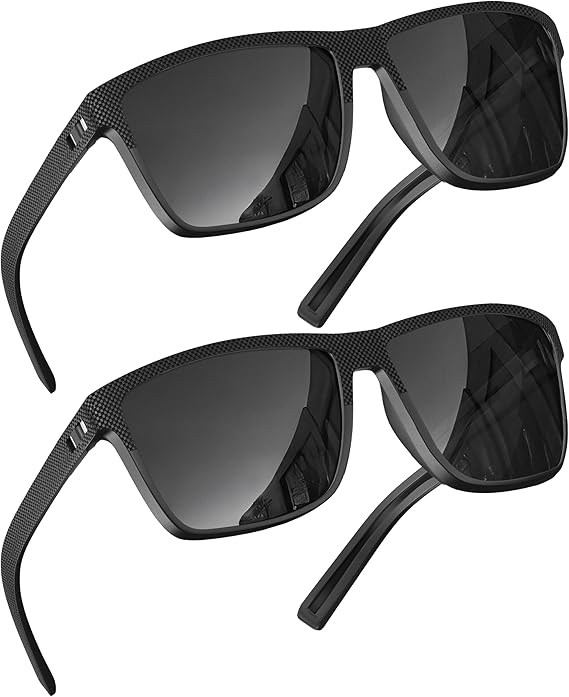 Polarized Lightweight  Sunglasses for Men - 2 Pack
