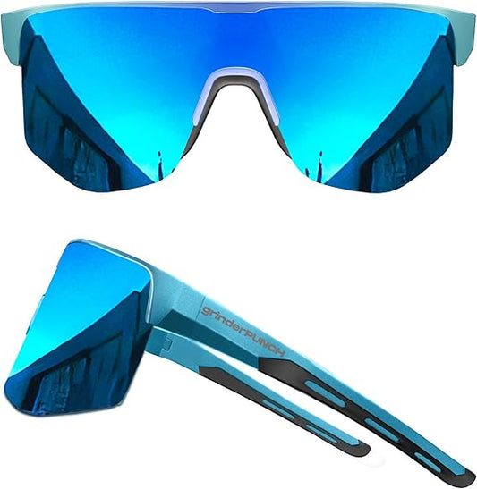 Sports Sunglasses With UV400 Protection (Blue)