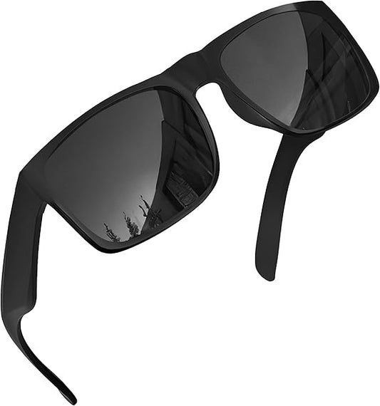 grinderPUNCH XL Sunglasses Big Heads Wide Face UV400 Protection, Extra Wide Lightweight Sunglasses for Sports Driving Fishing Glasses Matte