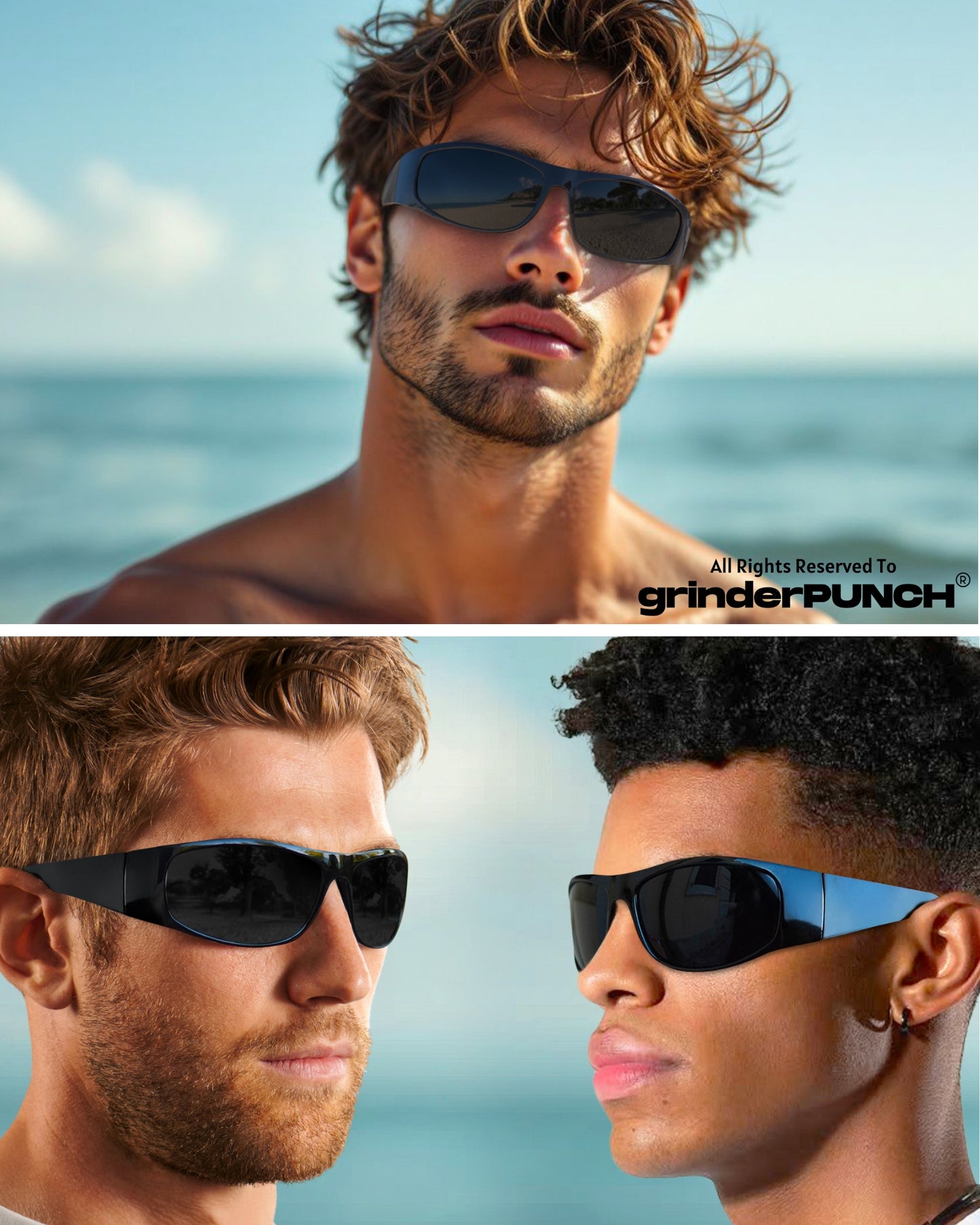 Polarized Black Sport Sunglasses Glossy Black Frame/ Black Lens
