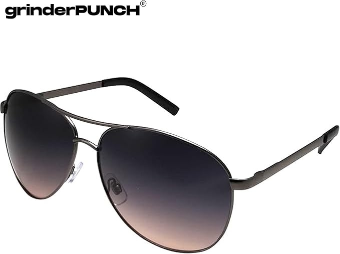 Big XL Wide Frame Extra Large Aviator Sunglasses (Gunmetal)
