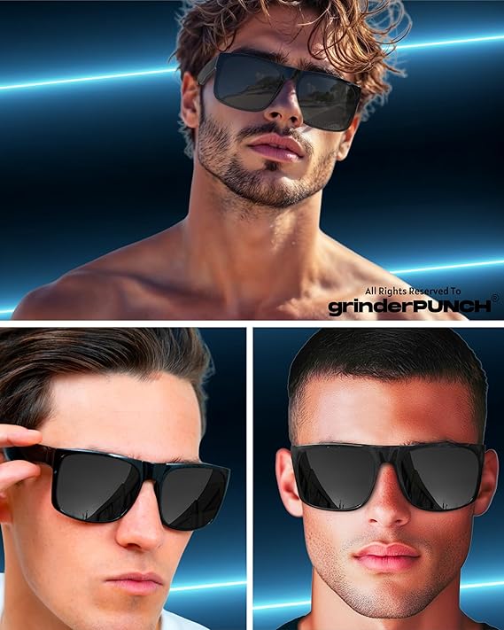 2 Pack XL Polarized Big Wide Frame Large Head Fit Sunglasses for Sports Driving Fishing Glasses