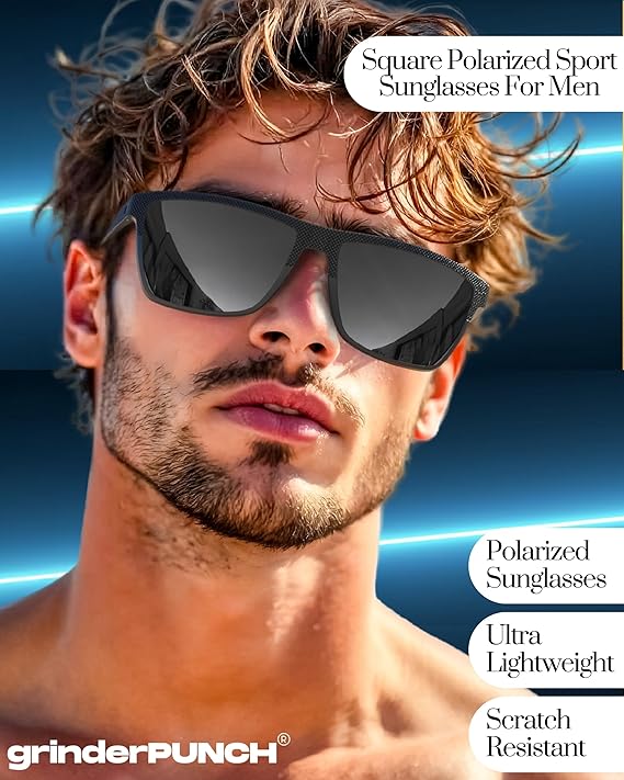 Polarized Lightweight Sunglasses for Men - 2 Pack