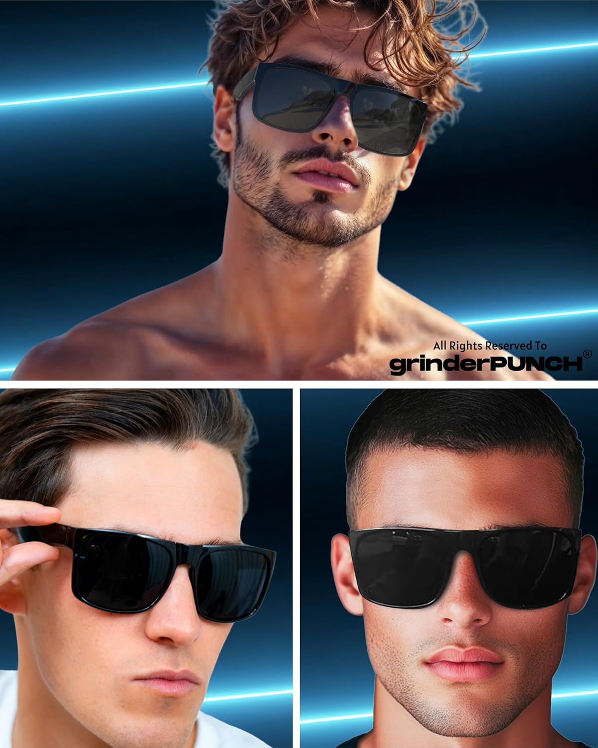 XL Polarized Oversized Sunglasses | Lightweight Men's Big Wide Head UV Protection for Sports, Driving, Fishing | Large Face Fit (Matte)
