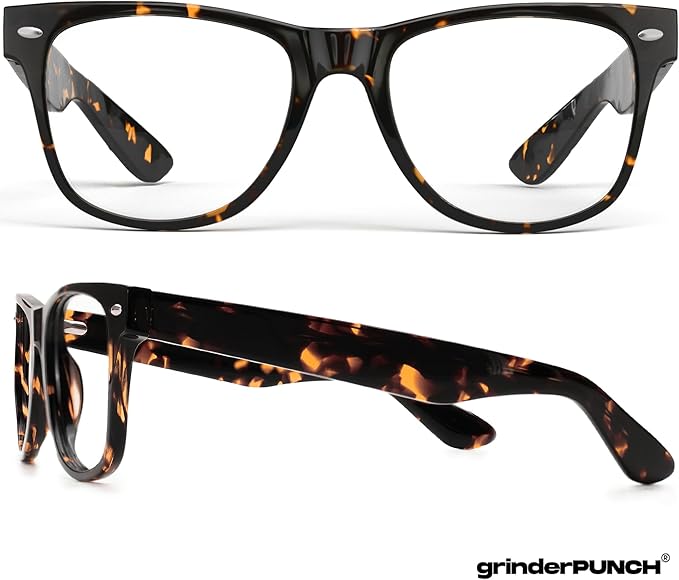 grinderPUNCH Designer Reading Glasses | Blue Light Blocking Readers for Women and Men | Stylish Readers for Enhanced Vision - Whisky 0.50 - 6.00