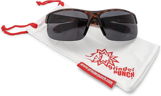 grinderPUNCH Bifocal Sunglasses Outdoor Sun Reading Glasses Sports Eye Protection Shades Wrap Around Readers