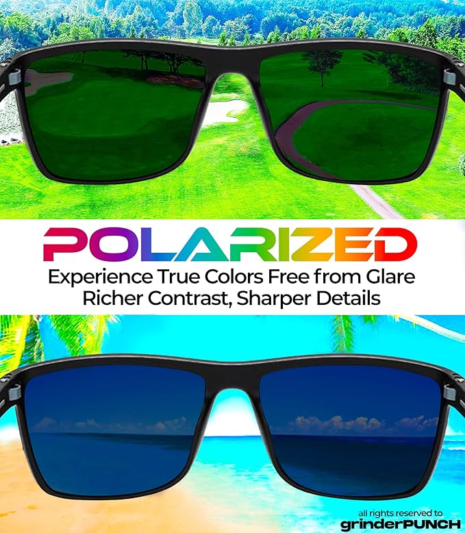 Polarized Lightweight Sunglasses for Men - 2 Pack