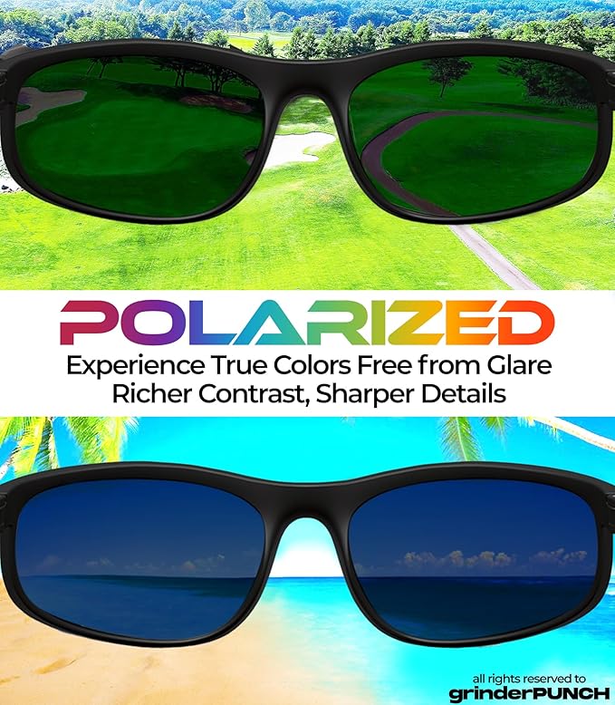 Polarized Black Sport Sunglasses Glossy Black Frame/ Black Lens