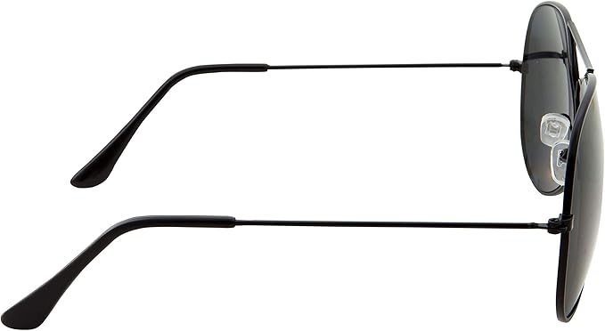 Super Dark Lens Limo Tint Pilot Sunglasses - Men and Women Privacy Sunglasses (Black)