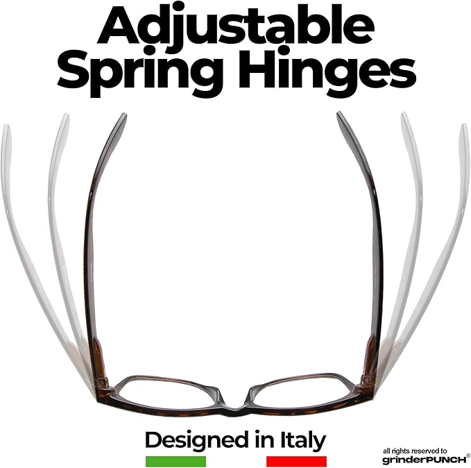 grinderPUNCH High Magnification Power Readers Reading Glasses 1.00-6.00