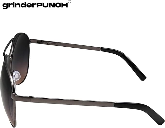 Big XL Wide Frame Extra Large Aviator Sunglasses (Gunmetal)