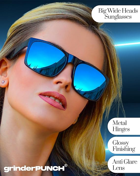 2 Pack XL Polarized Big Wide Frame Large Head Fit Sunglasses for Sports Driving Fishing Glasses