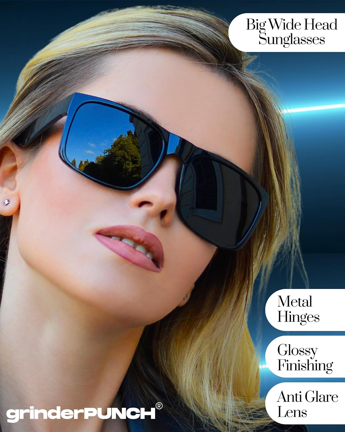 XL Polarized Oversized Sunglasses | Lightweight Men's Big Wide Head UV Protection for Sports, Driving, Fishing | Large Face Fit (Matte)