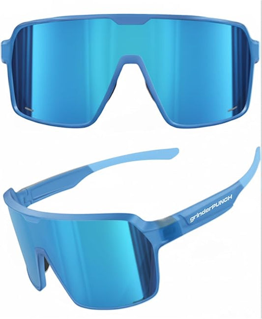 Polarized Sport Sunglasses Lightweight for Snow Hiking (Blue)