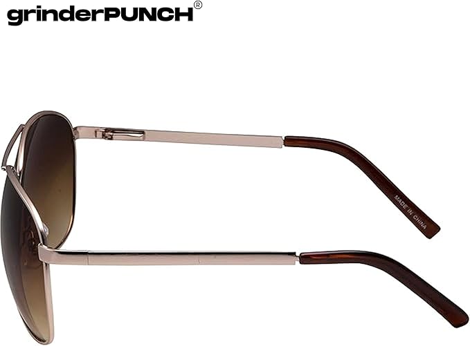 Big XL Wide Frame Extra Large Aviator Sunglasses (Gold - Gradient Lens)