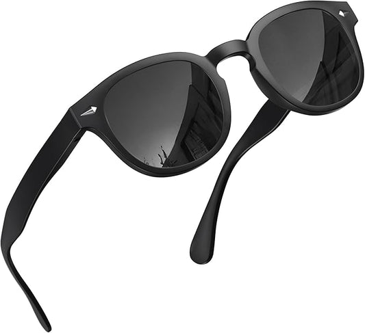 Polarized Round Sunglasses for Women Men Stylish Retro Circle Frame