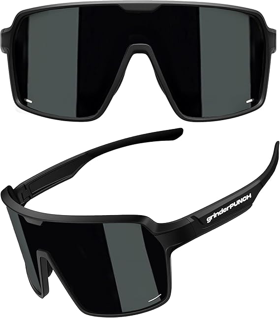 Polarized Sport Sunglasses Lightweight for Snow Hiking (Black)
