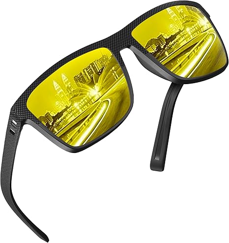 Polarized Night Vision Anti Glare Driving Sunglasses (Yellow)