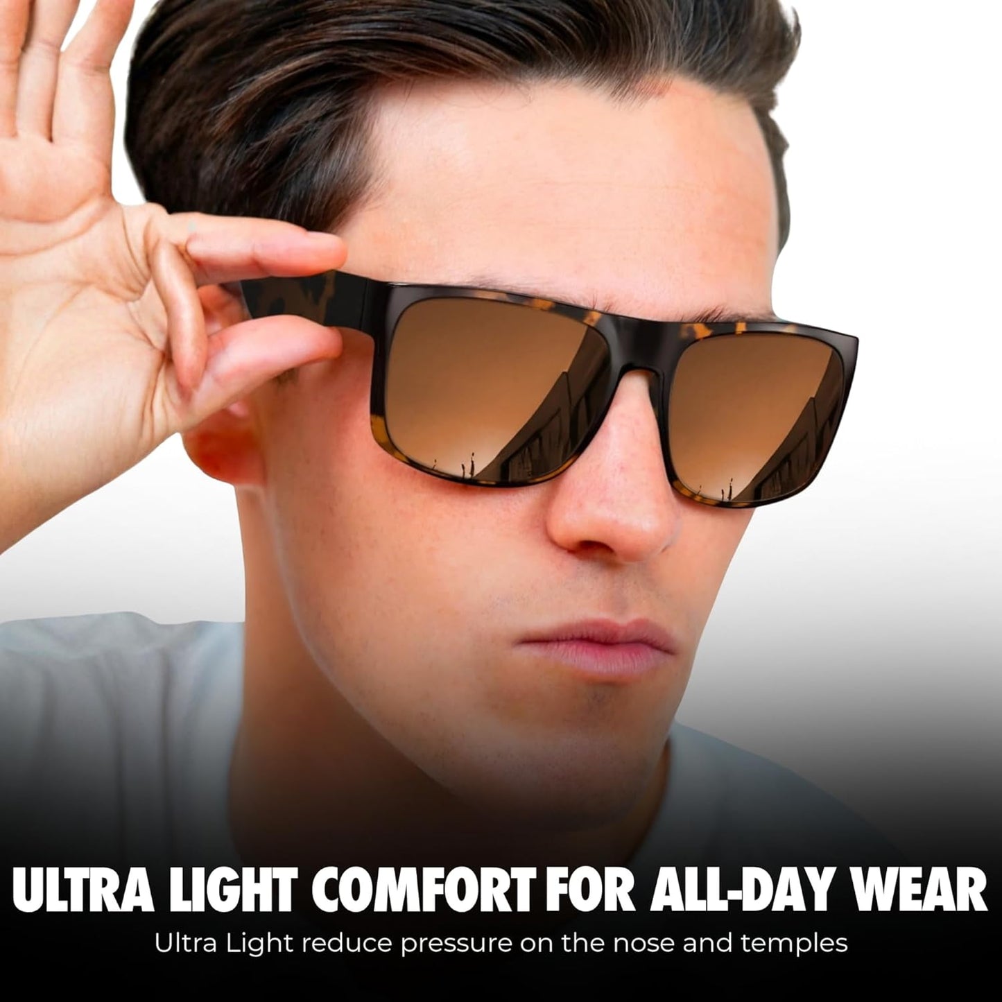 grinderPUNCH Mens Oversized Sunglasses XL Big Head Fit Extra Wide Frame Sunglasses for Men Big Heads XXL Large Wide Shades