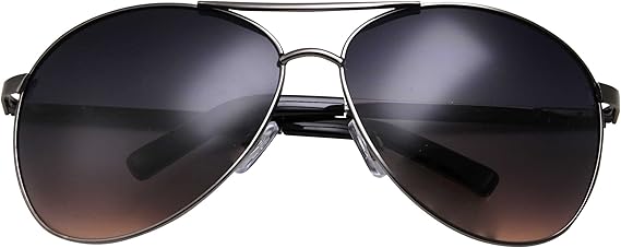 Big XL Wide Frame Extra Large Aviator Sunglasses (Gunmetal)