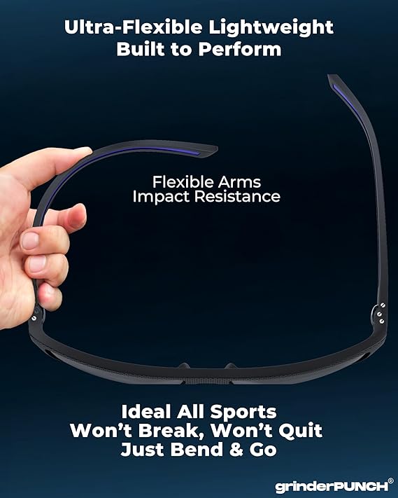 Polarized Lightweight Sunglasses for Men (Red) - grinderPUNCH