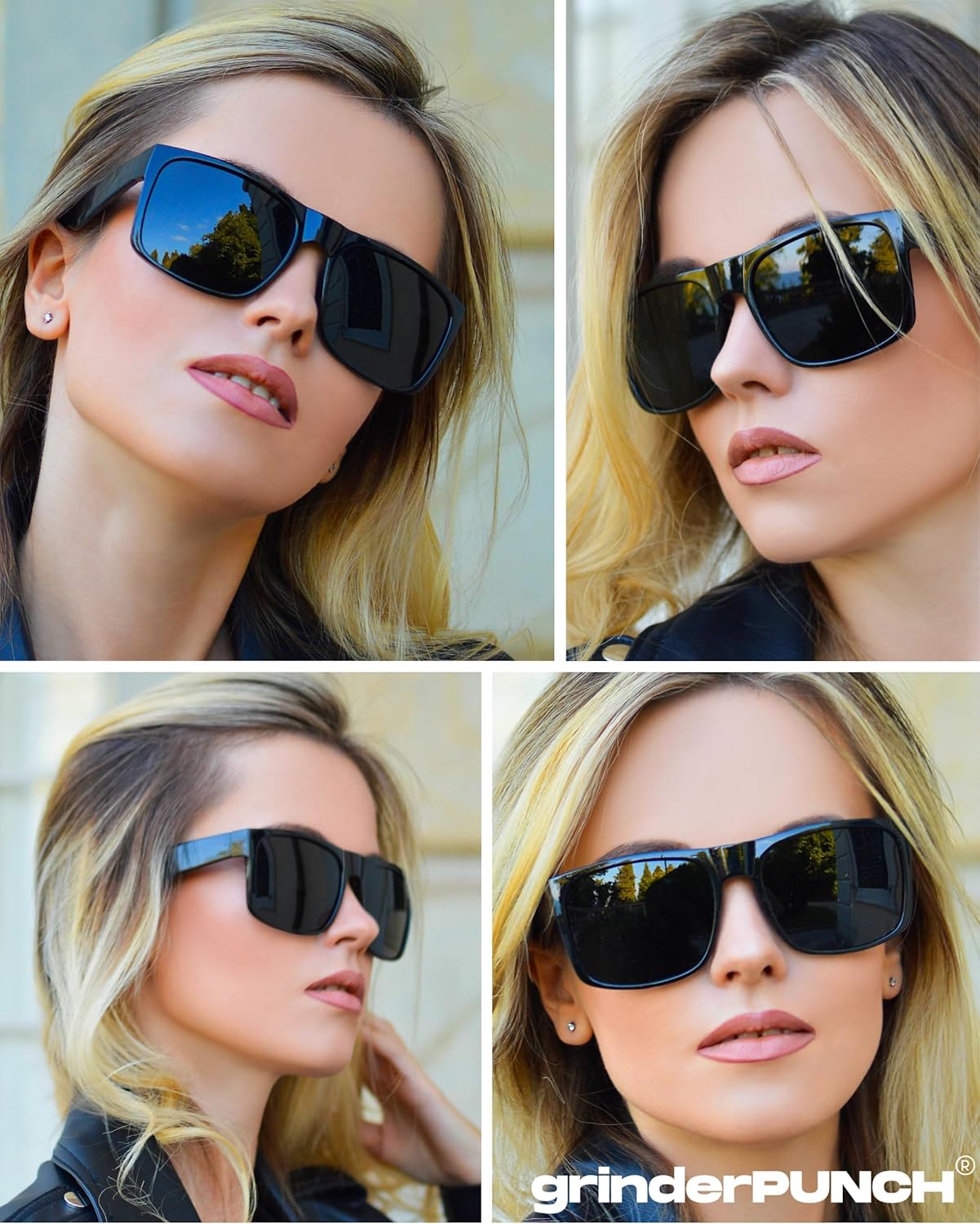 XL Super Dark Polarized Sunglasses Lightweight Sunglasses for Sports Driving Glasses (Polarized Black Lens / Glossy Frame)