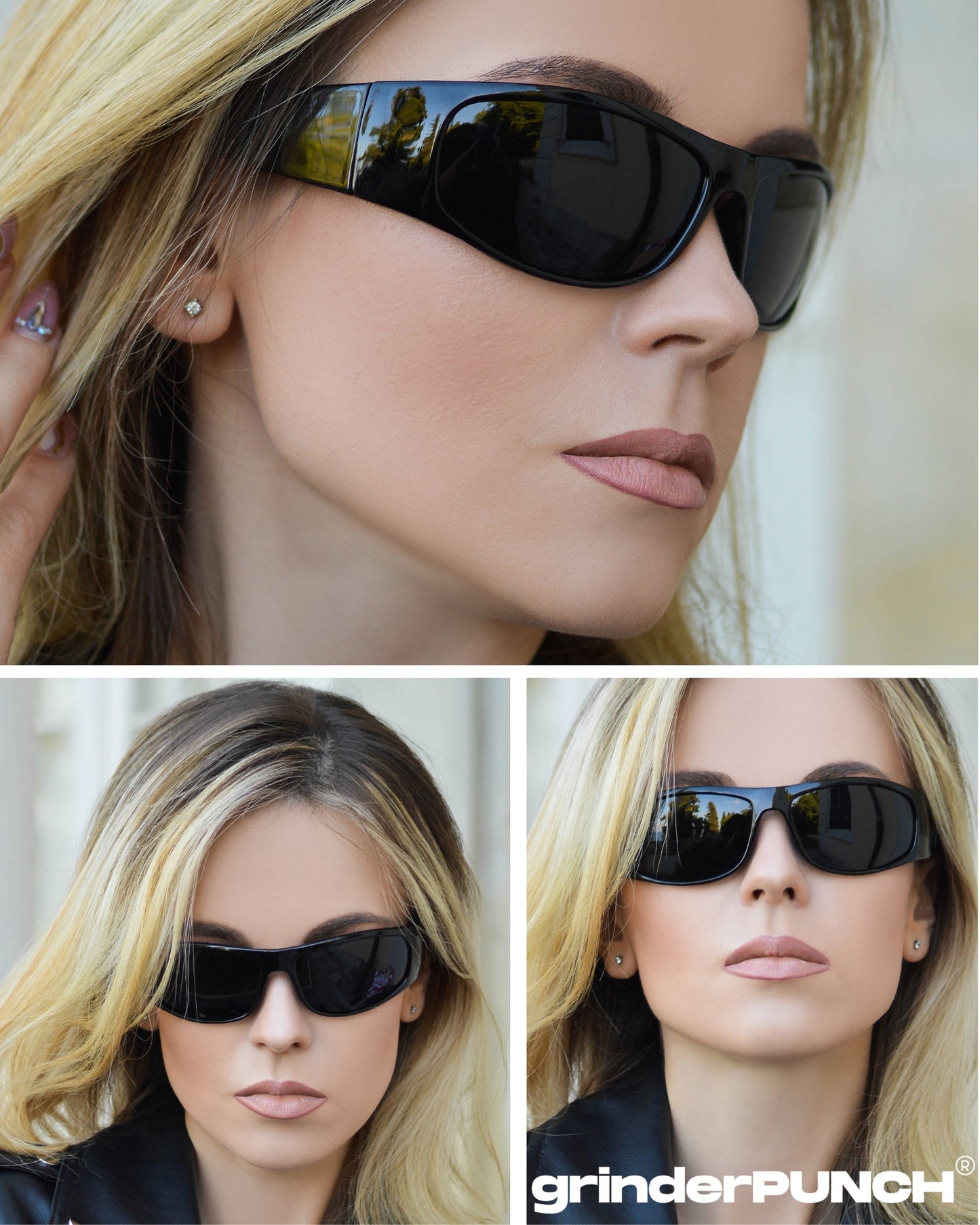 Polarized Black Sport Sunglasses Glossy Black Frame/ Black Lens