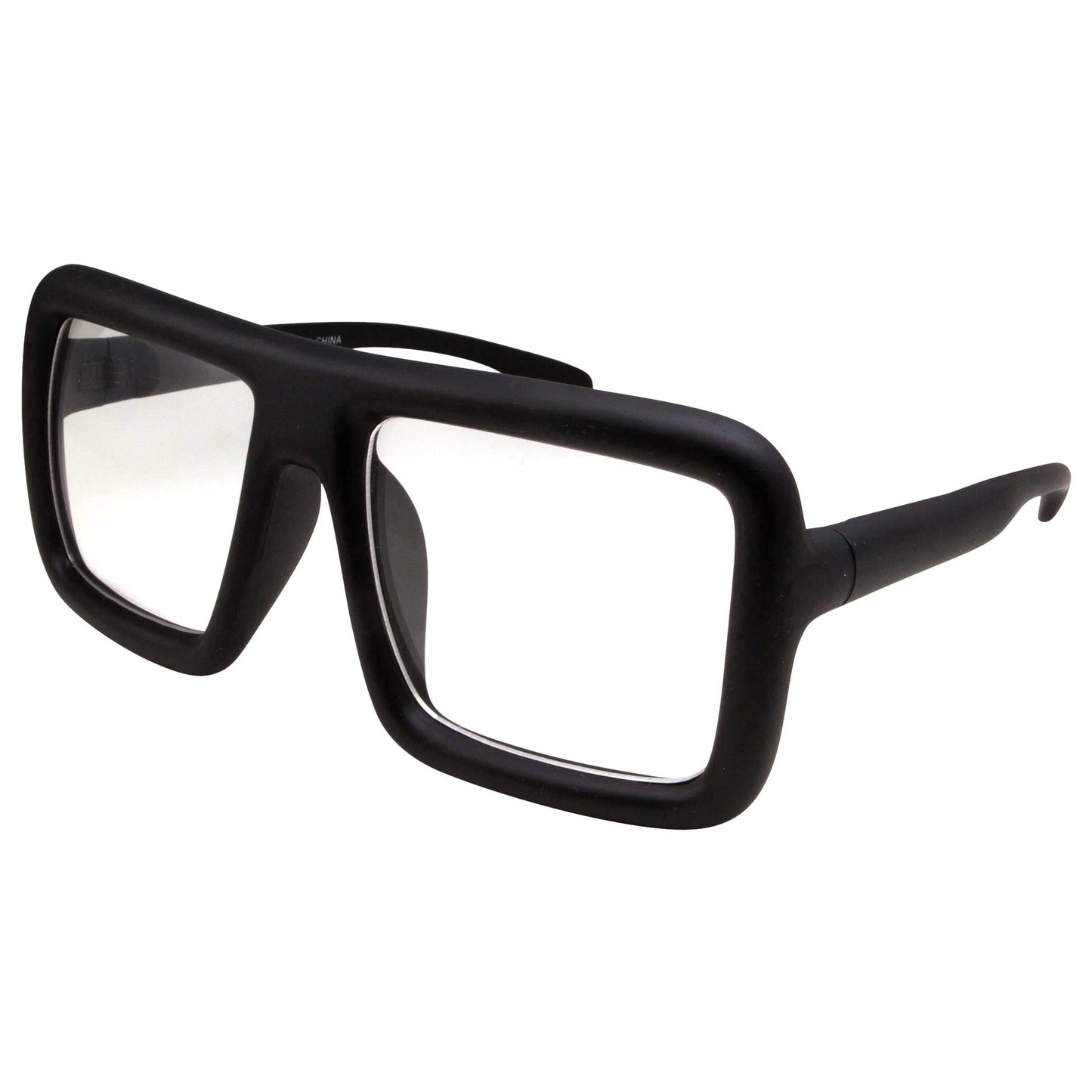 Thick Square Frame Clear Lens Glasses Halloween Costume