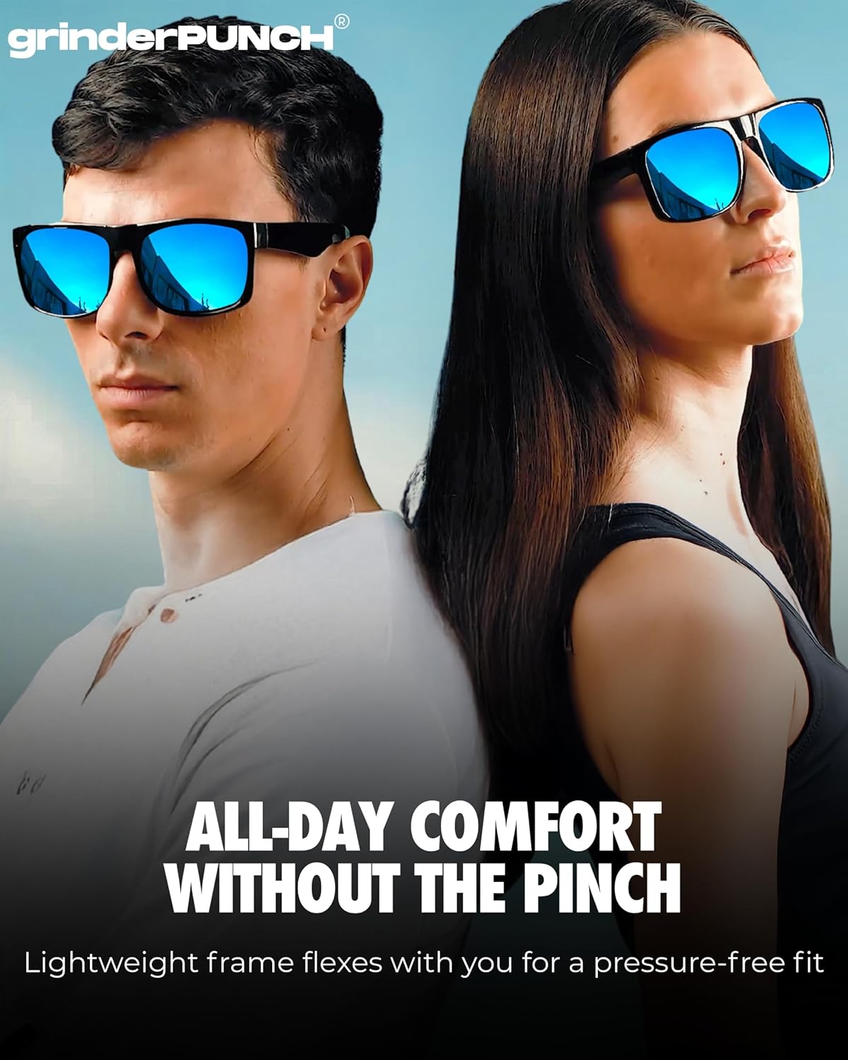 XL Polarized Men's Oversized Sunglasses Sports Driving Wide Blue Lens Sunglasses