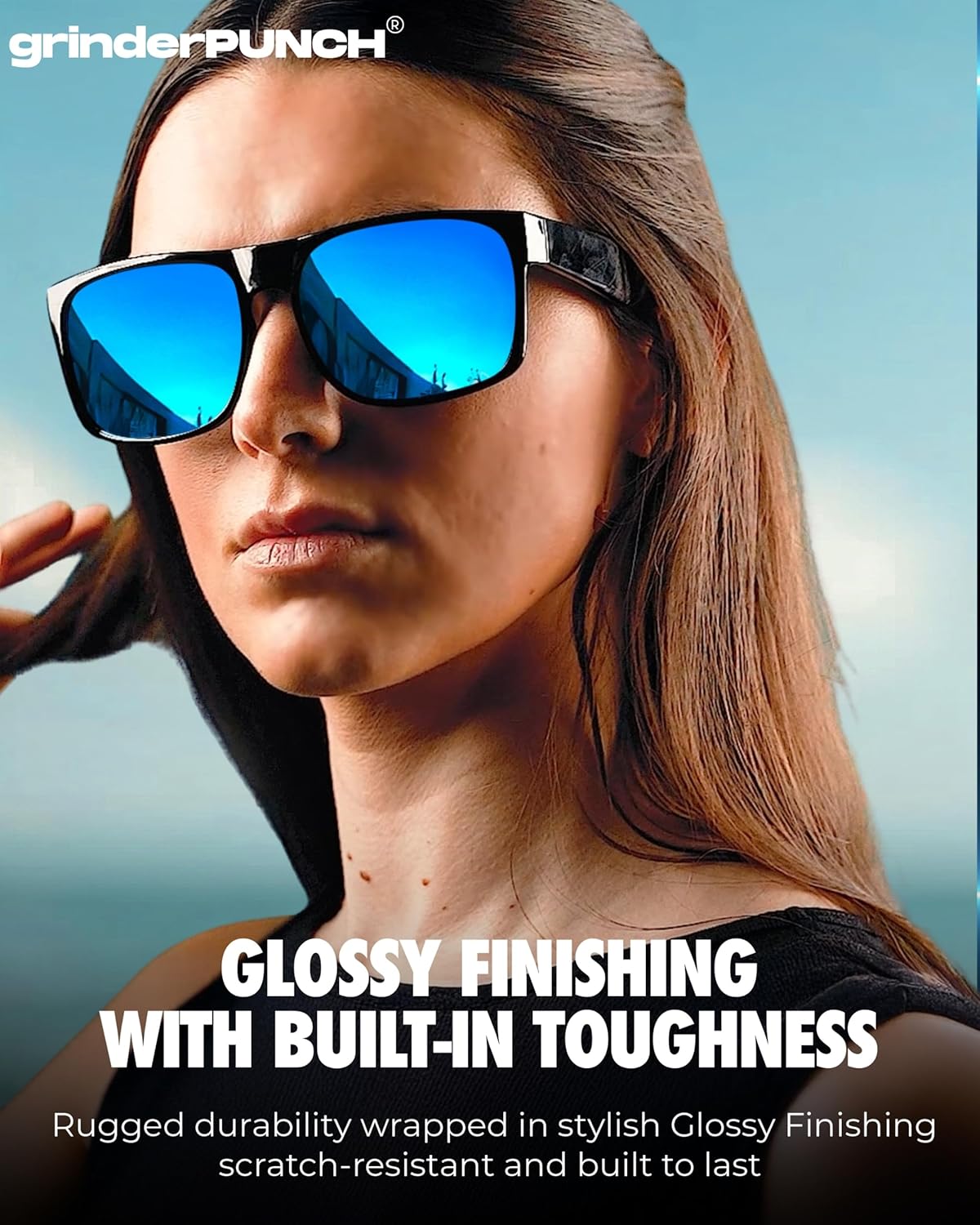 XL Polarized Men's Oversized Sunglasses Sports Driving Wide Blue Lens Sunglasses