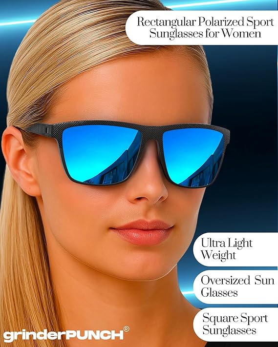 2 Pack Blue and Black Polarized Anti Glare Driving Sunglasses for Men