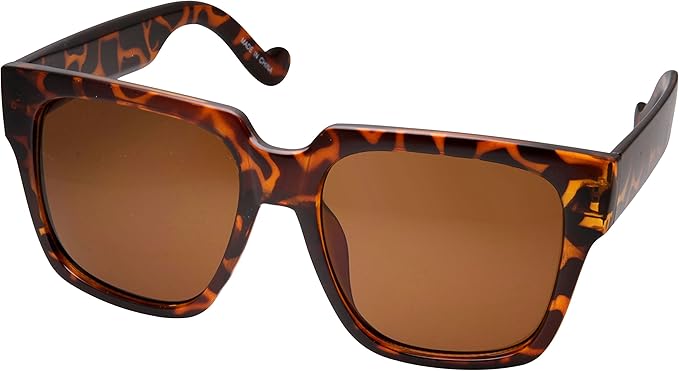 grinderPUNCH® Woman and Men's Extra Large XL Oversized Black Square Sunglasses Modern Hipster Fashion Shades (Black)