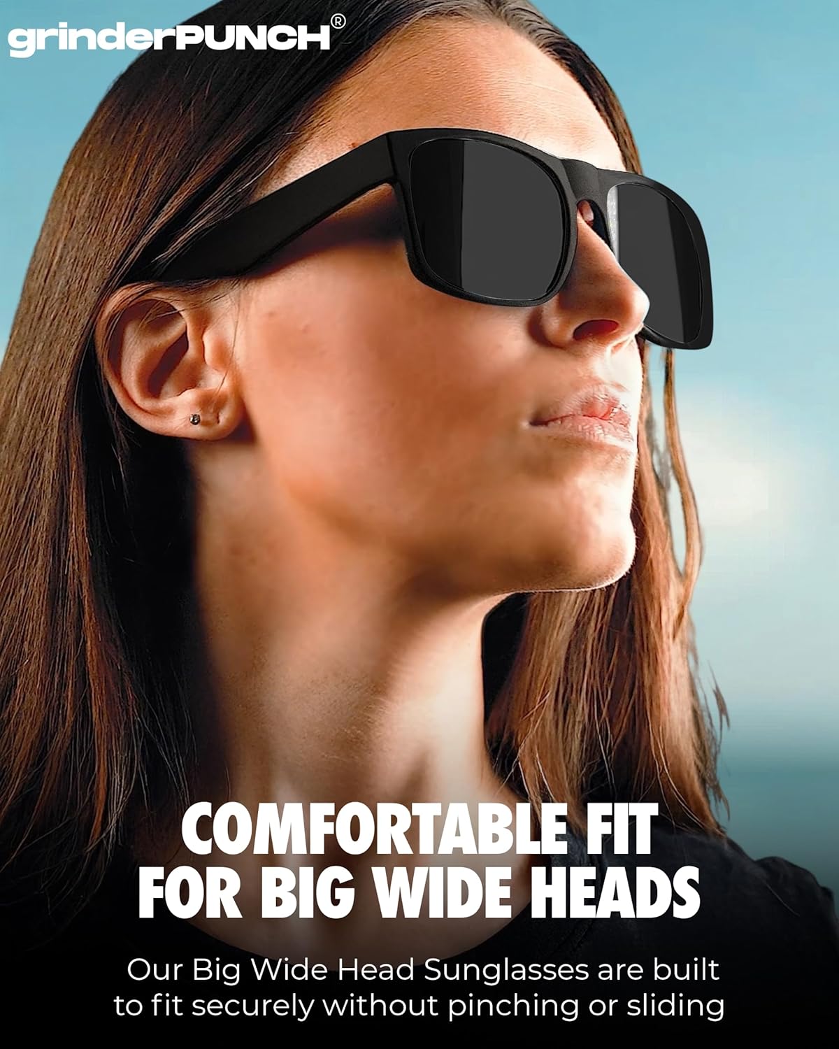 XL Polarized Oversized Sunglasses | Lightweight Men's Big Wide Head UV Protection for Sports, Driving, Fishing | Large Face Fit (Matte)