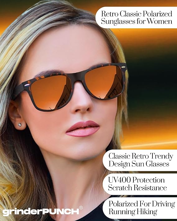 Polarized Sunglasses for Men and Women with UV400 Protection (Polarized Brown Lens)