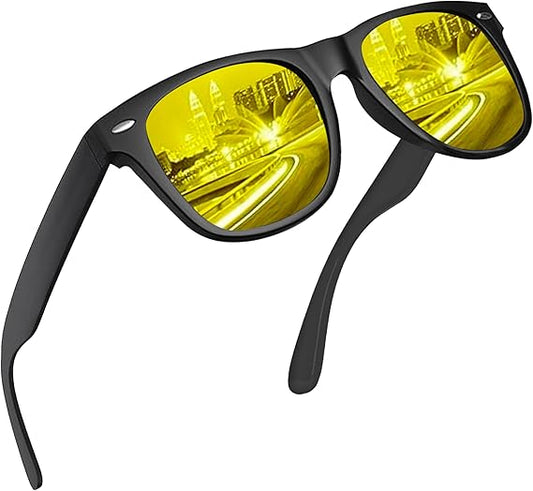 Polarized Sunglasses for Men and Women with UV400 Protection (Yellow Lens)