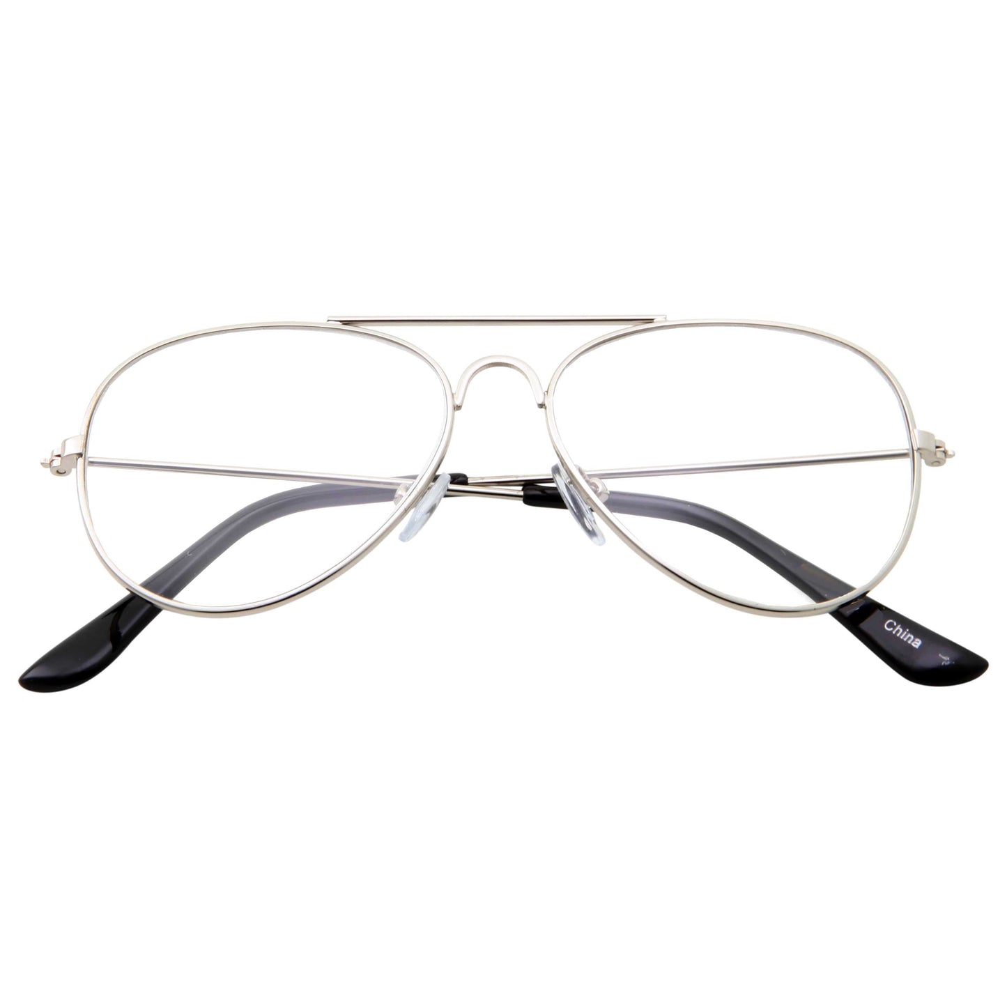 grinderPUNCH Kids Children Retro Aviator Clear Lenses
