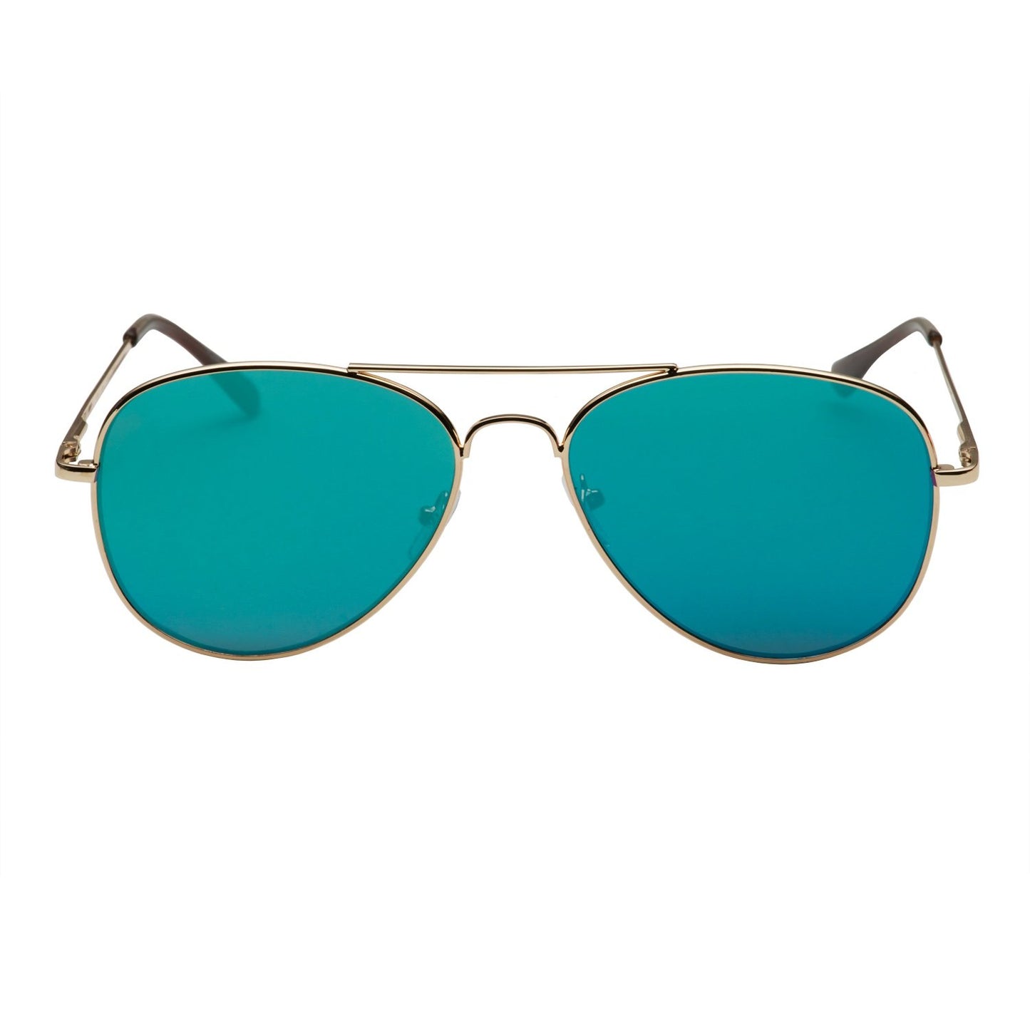 grinderPUNCH Aviator Sunglasses with Flat Mirrored Lens