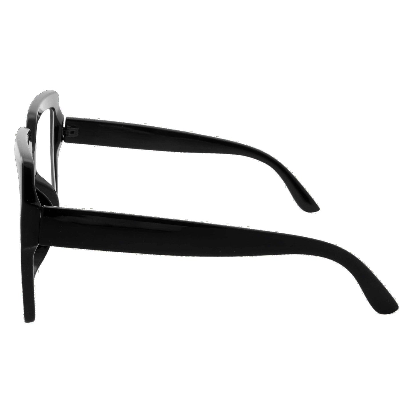 XL Oversized Black Frame Nerd Glasses – Clear Lenses for Costumes & Dress-Up
