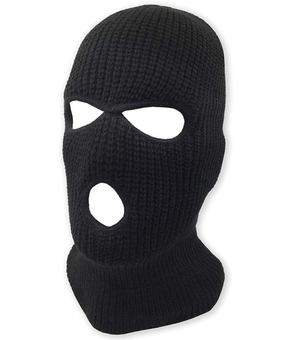 3 Hole Knitted Full Face Ski Mask Winter Balaclava Face Cover for Outdoor Sports