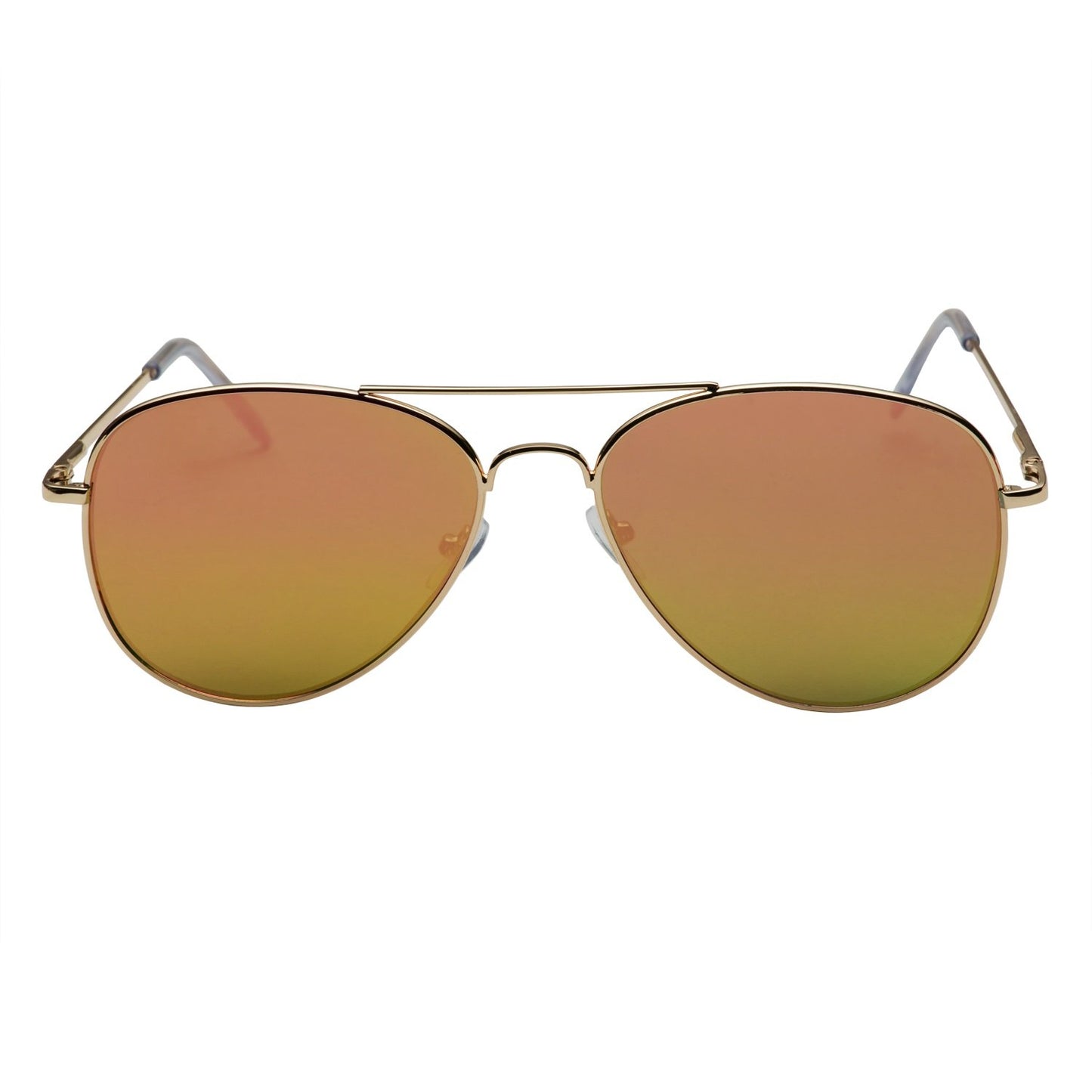 grinderPUNCH Aviator Sunglasses with Flat Mirrored Lens