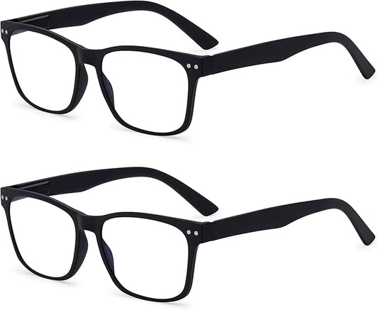 2 Pack Bulk Multi Focus 3 Power Progressive Reading Glasses - No Line  Black, 2.50 x