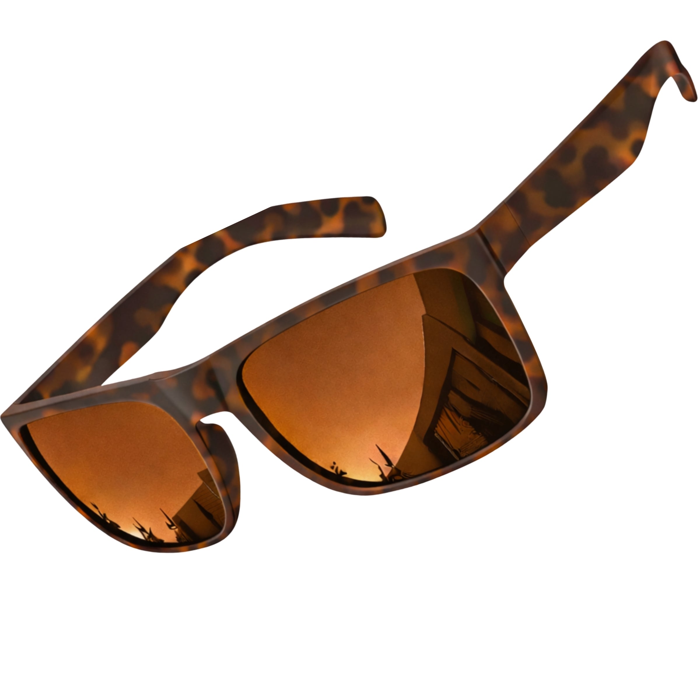 XL Sunglasses Big Heads Wide Face UV400 Protection, Extra Wide Lightweight Sunglasses for Sports Driving Fishing Glasses (Tortoise)