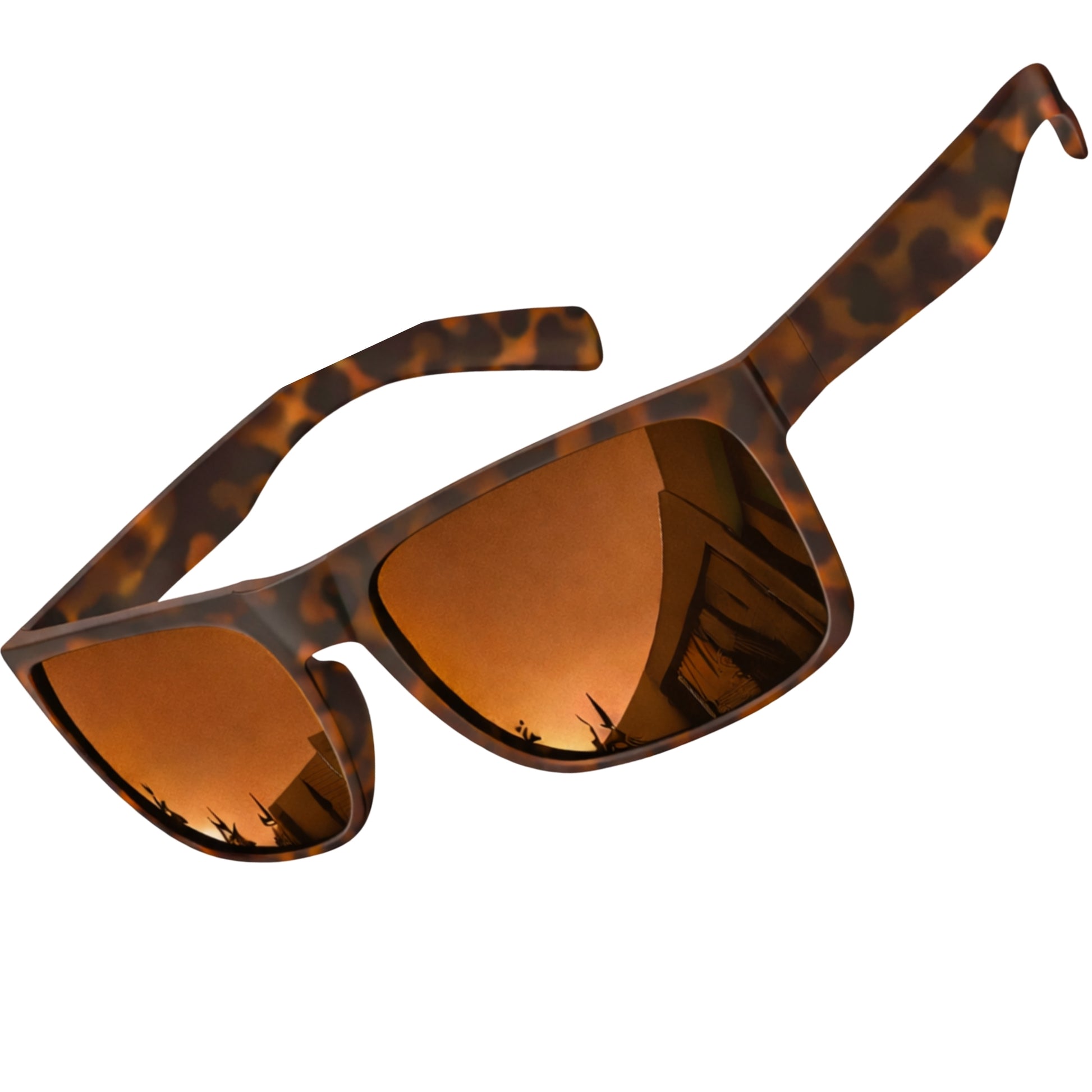 XL Sunglasses Big Heads Wide Face UV400 Protection, Extra Wide Lightweight Sunglasses for Sports Driving Fishing Glasses (Tortoise) - grinderPUNCH