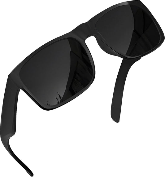 XL Polarized Oversized Sunglasses | Lightweight Men's Big Wide Head UV Protection for Sports, Driving, Fishing | Large Face Fit (Matte)