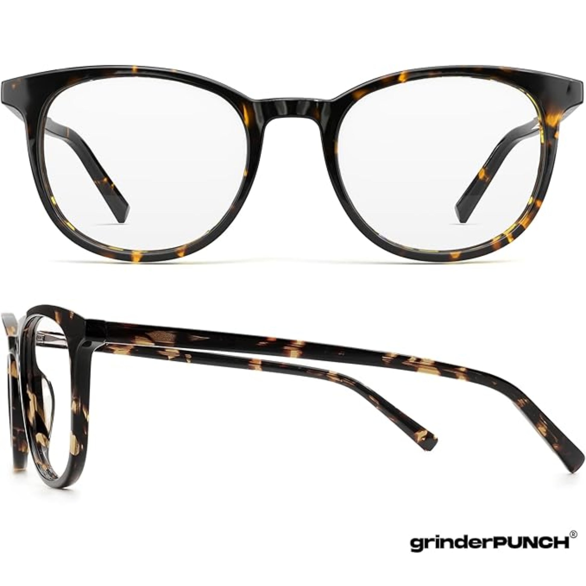 Classic Reading Glasses for Women and Men Blue Light Blocking Readers Stylish Readers with Spring Loaded Hinges 2 Pack - grinderPUNCH