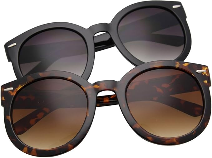 grinderPUNCH Women’s Retro Polarized Sunglasses – Round Vintage Style, Oversized UV400 Glasses