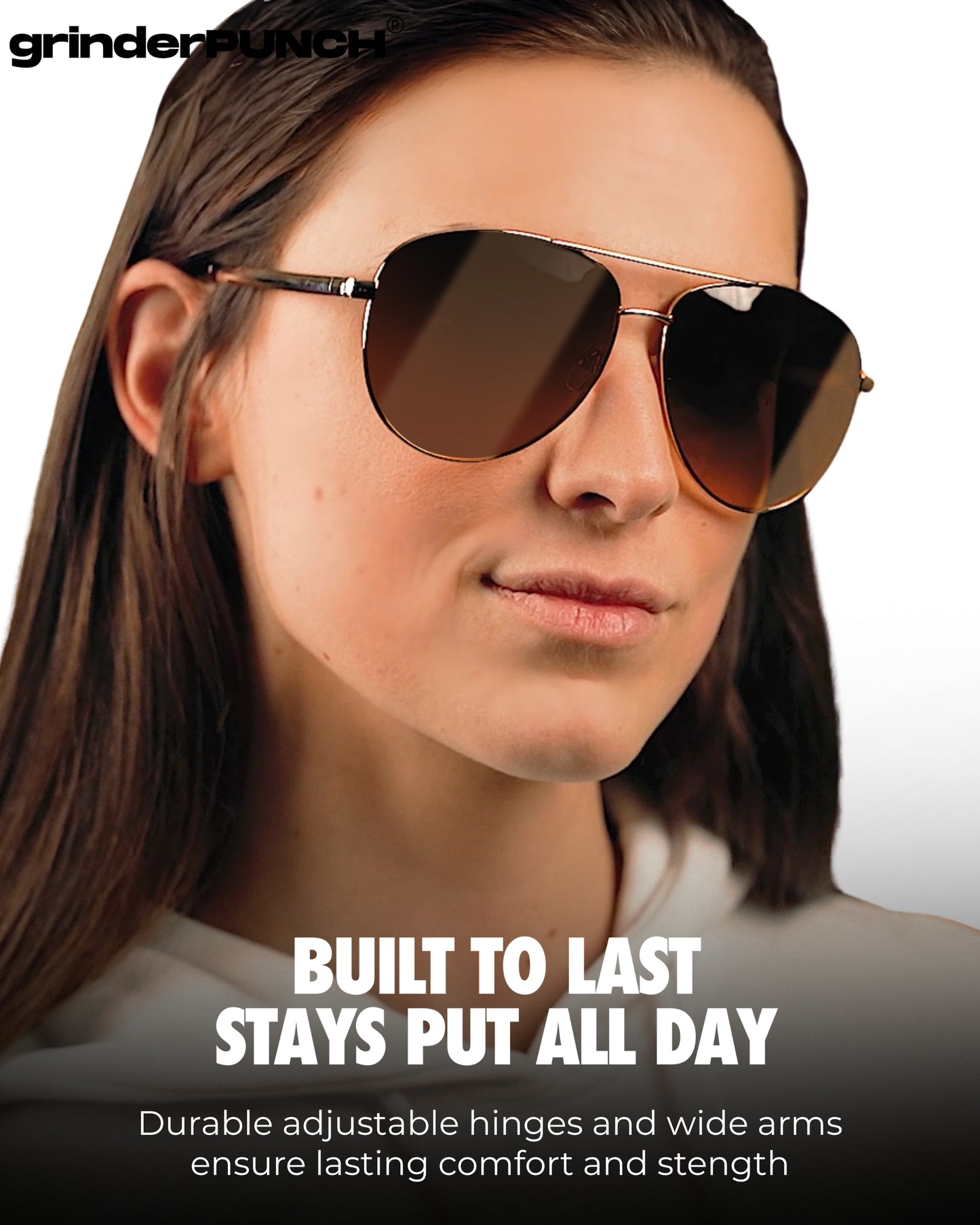 Big XL Wide Frame Extra Large Aviator Sunglasses (Gold - Gradient Lens)